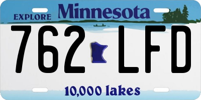 MN license plate 762LFD