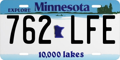 MN license plate 762LFE