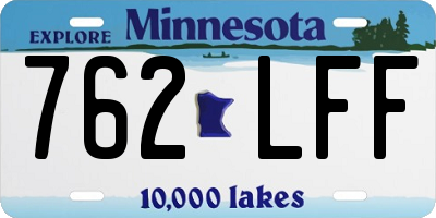MN license plate 762LFF