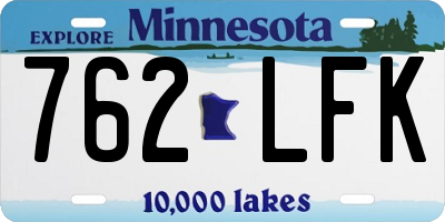 MN license plate 762LFK
