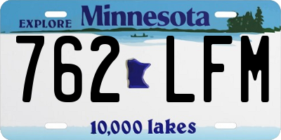 MN license plate 762LFM