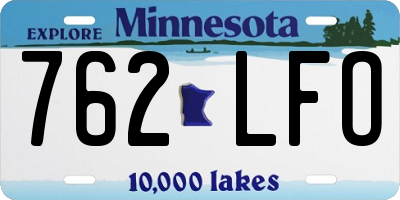 MN license plate 762LFO