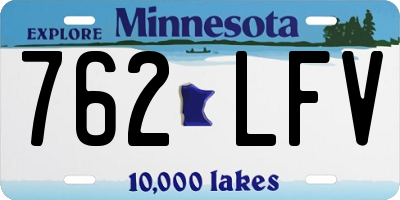 MN license plate 762LFV