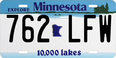 MN license plate 762LFW