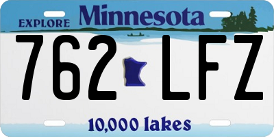MN license plate 762LFZ