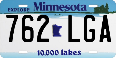 MN license plate 762LGA