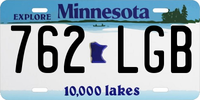 MN license plate 762LGB