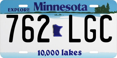 MN license plate 762LGC