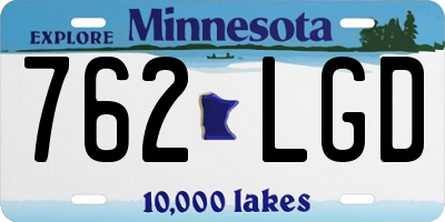 MN license plate 762LGD