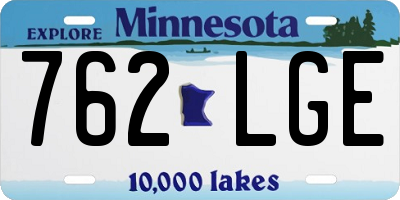 MN license plate 762LGE