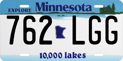 MN license plate 762LGG
