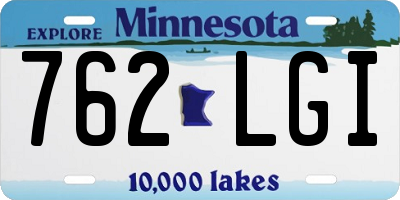MN license plate 762LGI