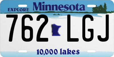 MN license plate 762LGJ