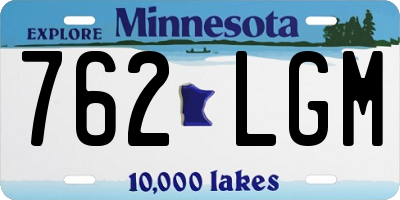 MN license plate 762LGM