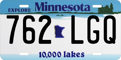 MN license plate 762LGQ