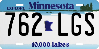 MN license plate 762LGS