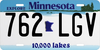 MN license plate 762LGV