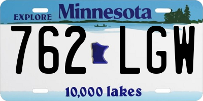 MN license plate 762LGW