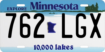 MN license plate 762LGX