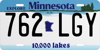 MN license plate 762LGY