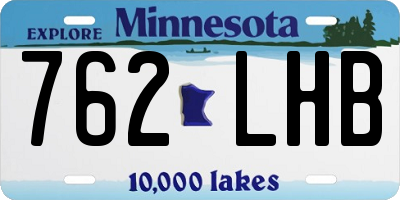 MN license plate 762LHB