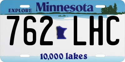 MN license plate 762LHC