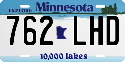 MN license plate 762LHD