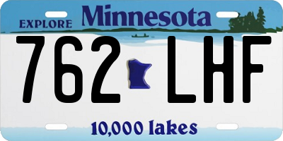 MN license plate 762LHF