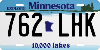 MN license plate 762LHK
