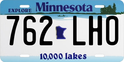 MN license plate 762LHO