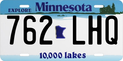MN license plate 762LHQ