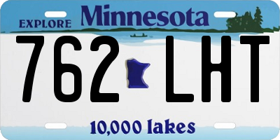 MN license plate 762LHT