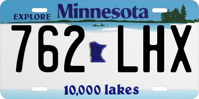MN license plate 762LHX