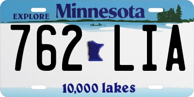 MN license plate 762LIA