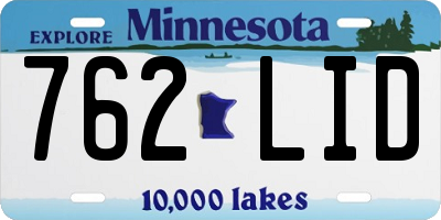 MN license plate 762LID