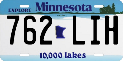 MN license plate 762LIH