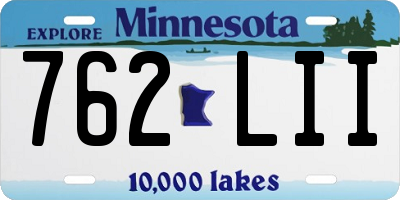 MN license plate 762LII