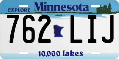 MN license plate 762LIJ