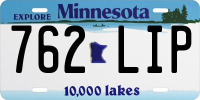 MN license plate 762LIP