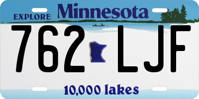 MN license plate 762LJF