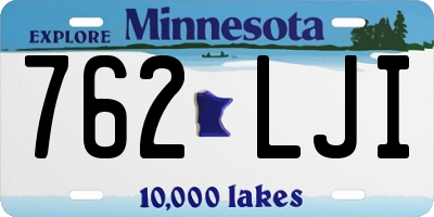 MN license plate 762LJI