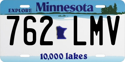 MN license plate 762LMV