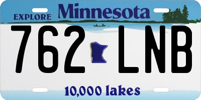 MN license plate 762LNB