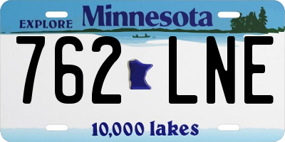 MN license plate 762LNE