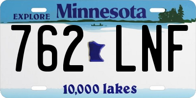MN license plate 762LNF