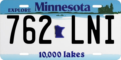 MN license plate 762LNI