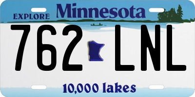 MN license plate 762LNL
