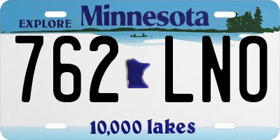 MN license plate 762LNO