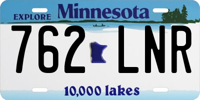MN license plate 762LNR
