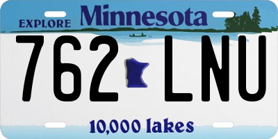 MN license plate 762LNU